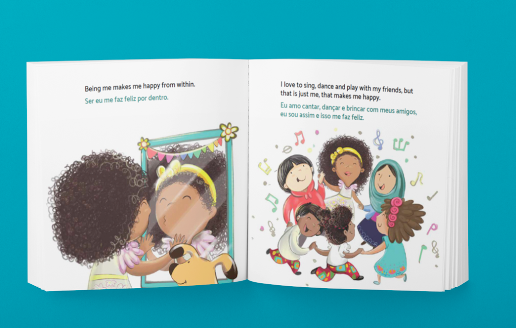 baby book portuguese, feliz por dentro, lingobabies, bilingual children's book portuguese, bilingual books for kids, bilingual portuguese Brazil, brazilian portuguese for kids, teach brazilian portuguese;português do brasil