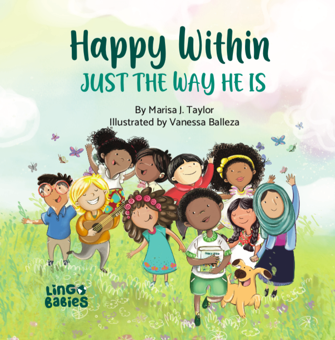 happy within, lingobabies, bilingual books,marisa Taylor, diverse books, black kids books,diversity books for kids,diversity book kids,culture book kids,childrens books about diversity
